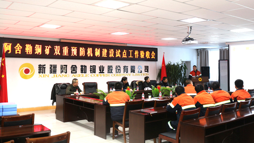 阿舍勒铜业双重预防机制试点建设事情通过验收